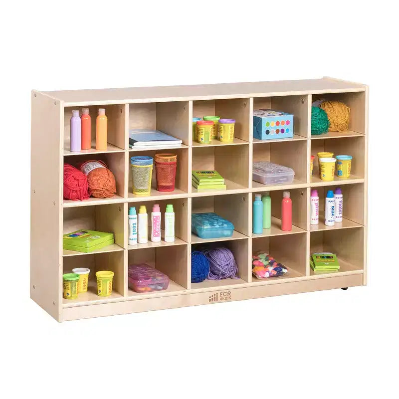 Meuble de rangement mobile ECR4Kids 20 casiers, 4x5, mobilier de classe