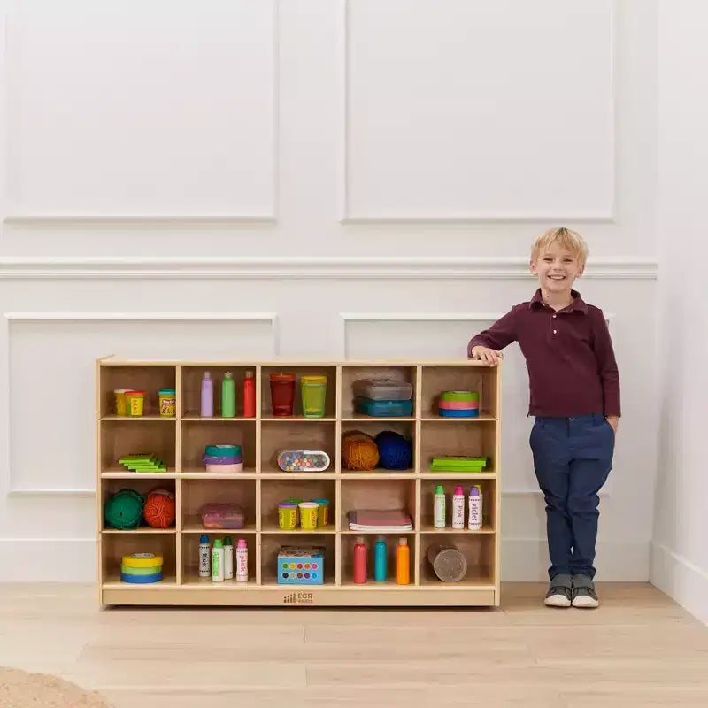 Meuble de rangement mobile ECR4Kids 20 casiers, 4x5, mobilier de classe