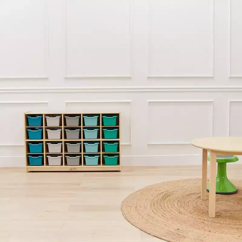 Meuble de rangement mobile ECR4Kids 20 casiers, 4x5, mobilier de classe