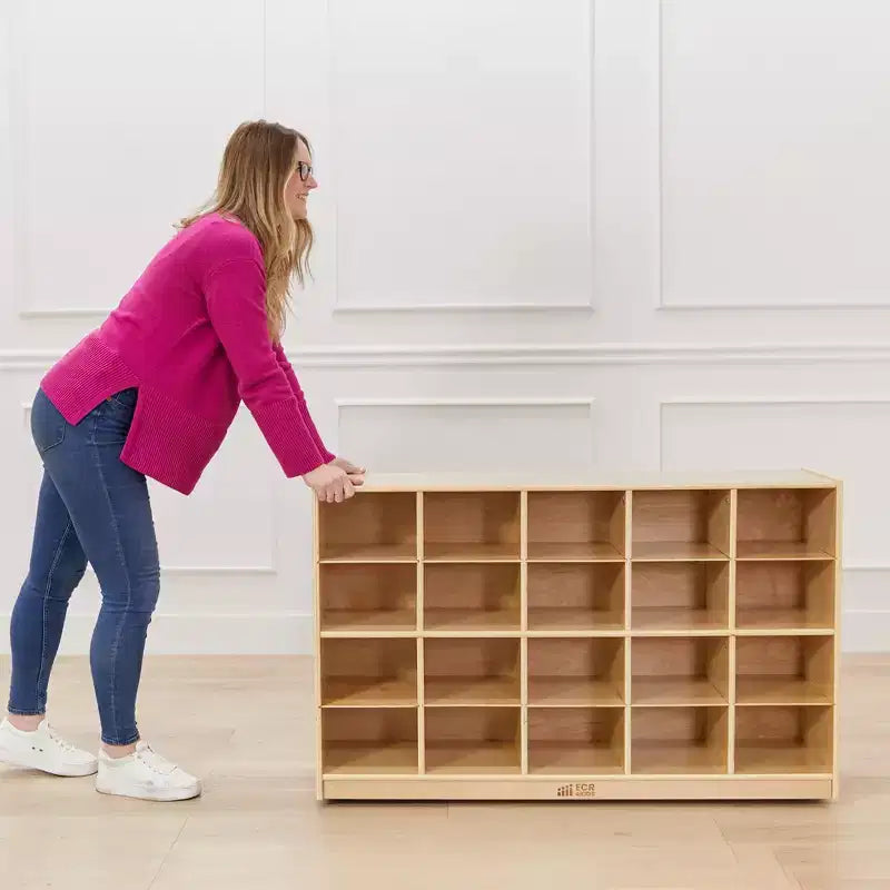 Meuble de rangement mobile ECR4Kids 20 casiers, 4x5, mobilier de classe