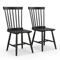 Costway Windsor Lot de 2 Chaises de Salle à Manger sans Accoudoirs à Dossier à Barreaux Massif - Voir Détails