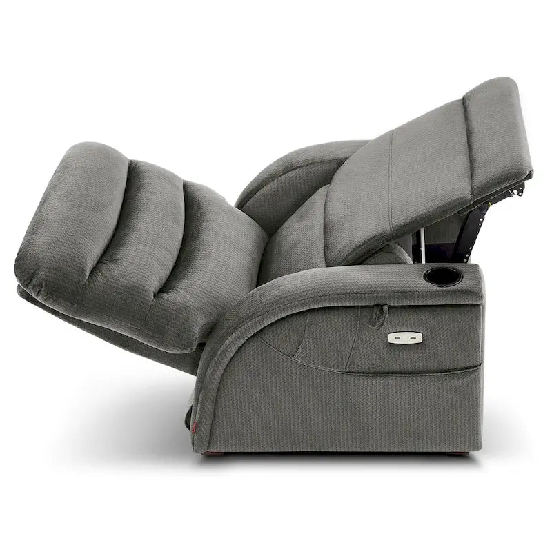 Fauteuil inclinable zéro gravité électrique MCombo avec appuie-tête réglable pour salon, tissu ZG334