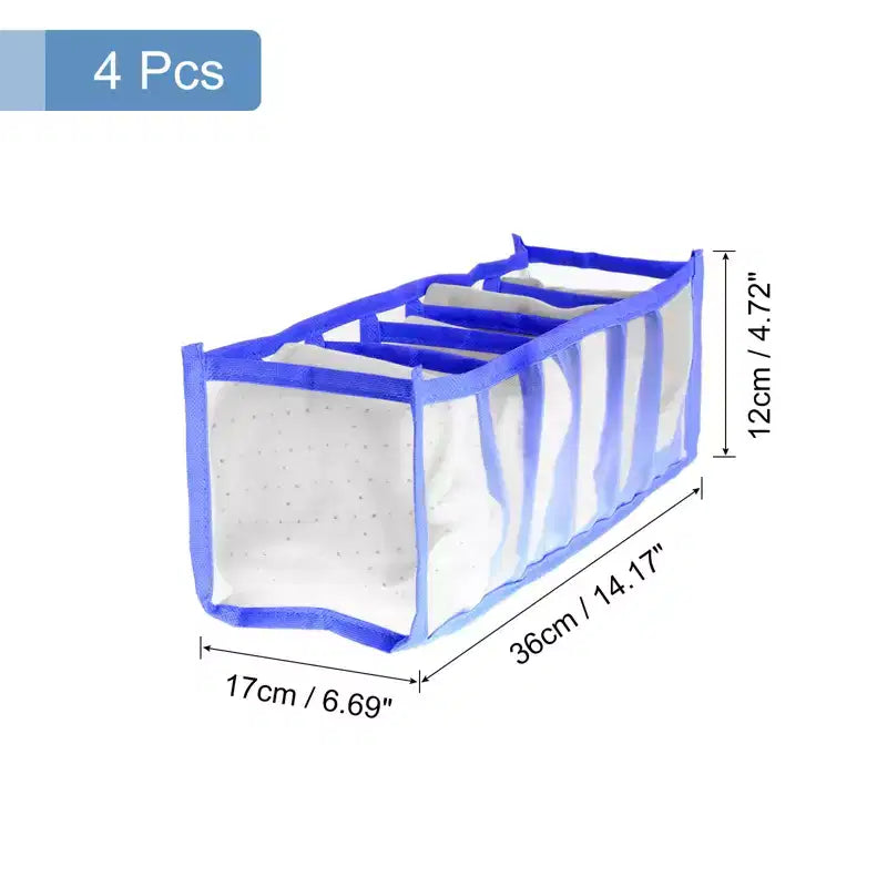 Unique Bargains Organiseurs de Tiroir Pliables Boîtes de Rangement pour Chaussettes Sous-vêtements Cravates 4 Pièces