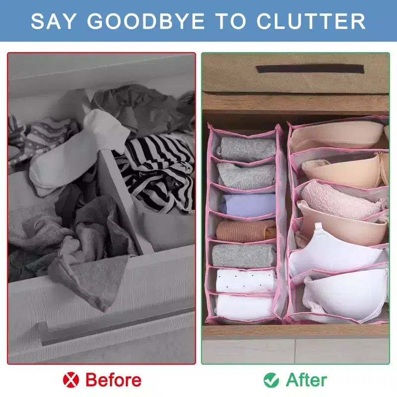 Unique Bargains Organiseurs de Tiroir Pliables Boîtes de Rangement pour Chaussettes Sous-vêtements Cravates 4 Pièces