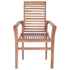 vidaXL Chaises de salle à manger empilables 6 pcs Bois de teck massif