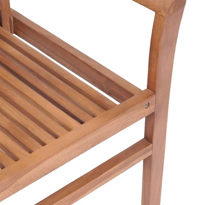vidaXL Chaises de salle à manger empilables 6 pcs Bois de teck massif