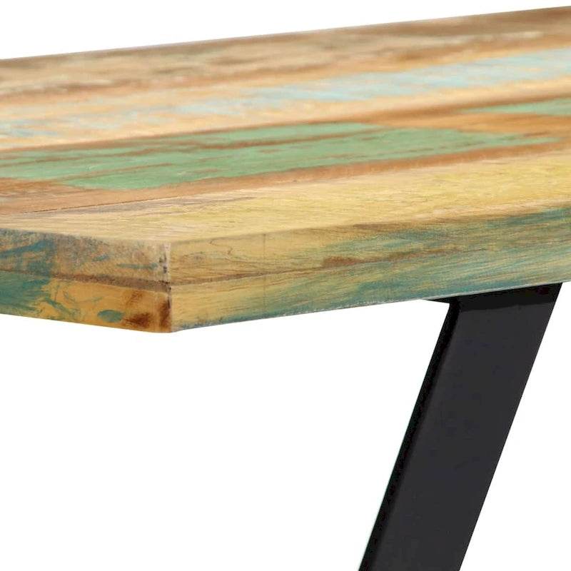 Table à manger 47,2 x 23,6 x 29,9 cm en bois de récupération massif - 47,2 x 23,6 x 29,9