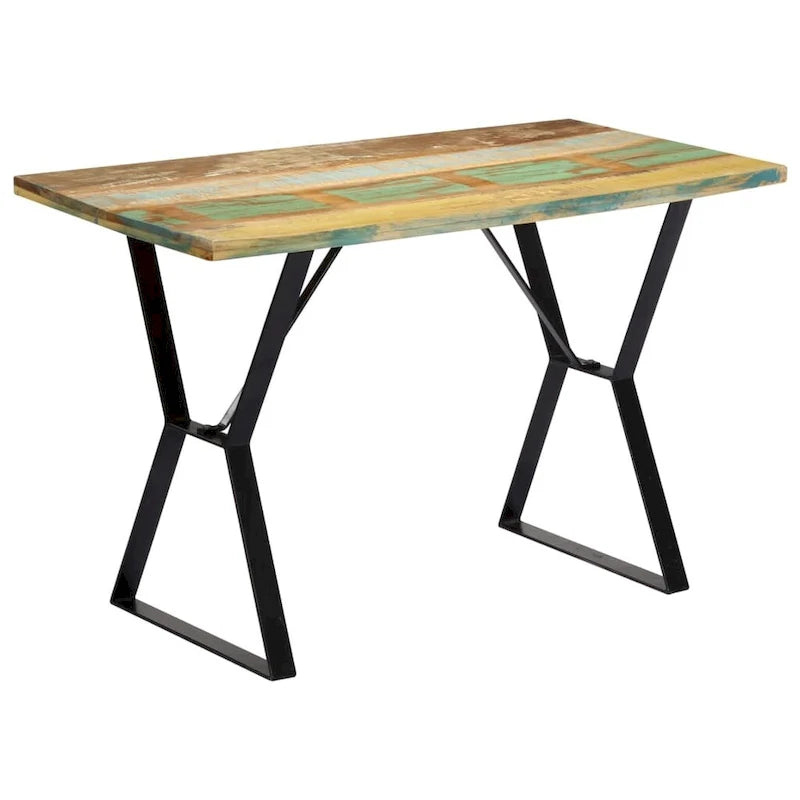 Table à manger 47,2 x 23,6 x 29,9 cm en bois de récupération massif - 47,2 x 23,6 x 29,9