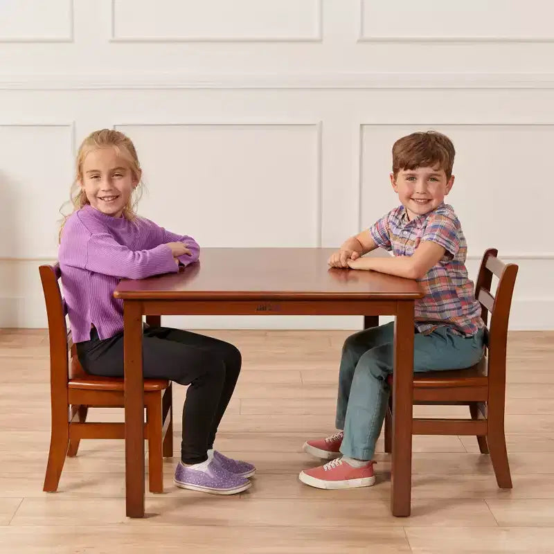 Table carrée en bois dur ECR4Kids 76 cm x 76 cm avec pieds de 56 cm, Meubles pour enfants