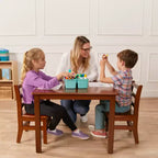 Table carrée en bois dur ECR4Kids 76 cm x 76 cm avec pieds de 56 cm, Meubles pour enfants