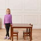 Table carrée en bois dur ECR4Kids 76 cm x 76 cm avec pieds de 56 cm, Meubles pour enfants