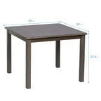 Table carrée en bois dur ECR4Kids 76 cm x 76 cm avec pieds de 56 cm, Meubles pour enfants