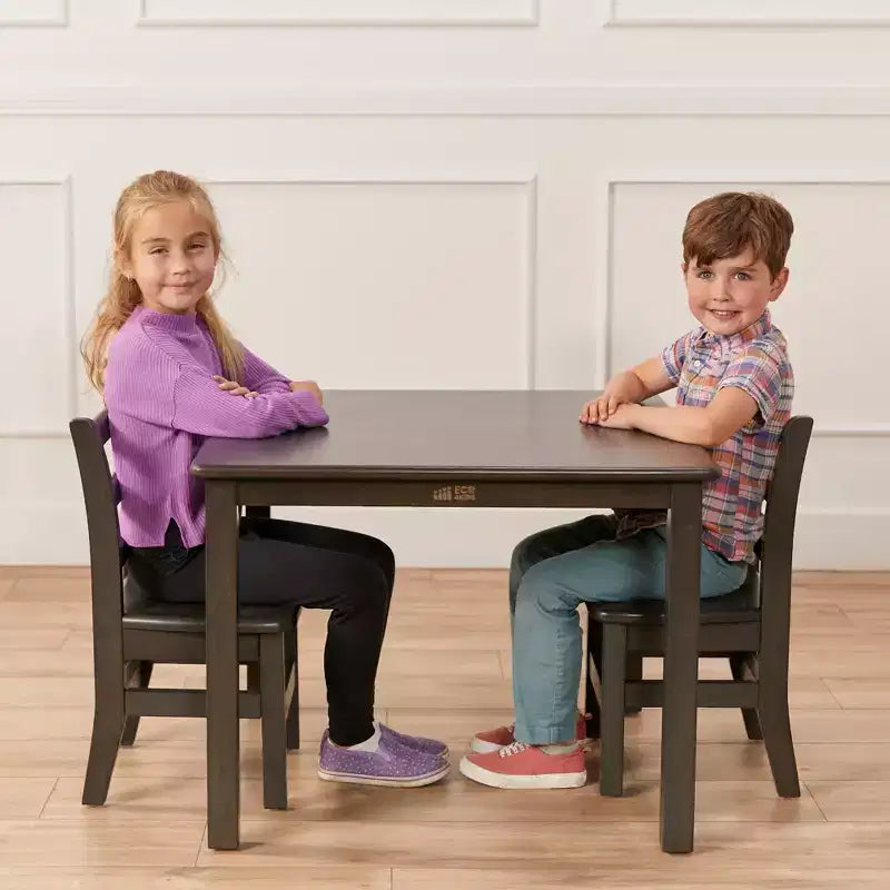 Table carrée en bois dur ECR4Kids 76 cm x 76 cm avec pieds de 56 cm, Meubles pour enfants