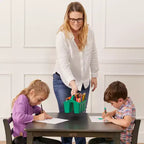 Table carrée en bois dur ECR4Kids 76 cm x 76 cm avec pieds de 56 cm, Meubles pour enfants