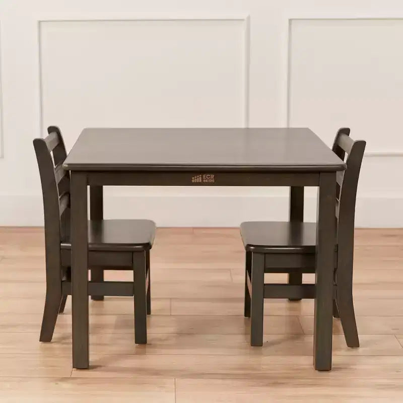 Table carrée en bois dur ECR4Kids 76 cm x 76 cm avec pieds de 56 cm, Meubles pour enfants