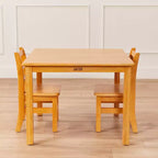 Table carrée en bois dur ECR4Kids 76 cm x 76 cm avec pieds de 56 cm, Meubles pour enfants