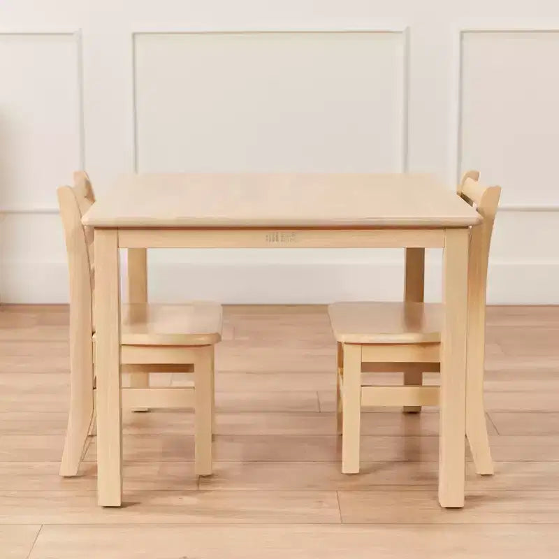 Table carrée en bois dur ECR4Kids 76 cm x 76 cm avec pieds de 56 cm, Meubles pour enfants