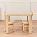 Table carrée en bois dur ECR4Kids 76 cm x 76 cm avec pieds de 56 cm, Meubles pour enfants