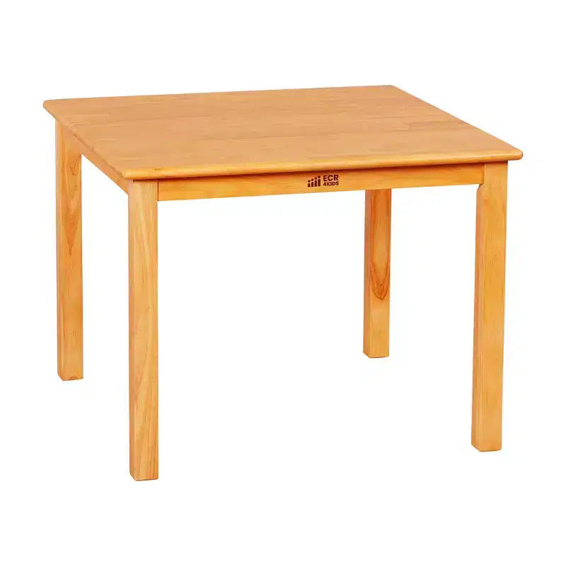 Table carrée en bois dur ECR4Kids 76 cm x 76 cm avec pieds de 56 cm, Meubles pour enfants