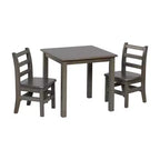 Table en bois dur ECR4Kids 24 po x 24 po et deux chaises 12 po, 3 pièces
