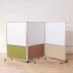 ECR4Kids Séparateur de pièce mobile, en trois panneaux, tableau blanc et flanelle, fournitures scolaires