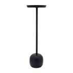 Table d'appoint élégante, table de chevet ou petit support de table pour la décoration intérieure - Table de nuit en métal avec plateau rond pour la décoration de chambre à coucher ou de salon - 26 noir