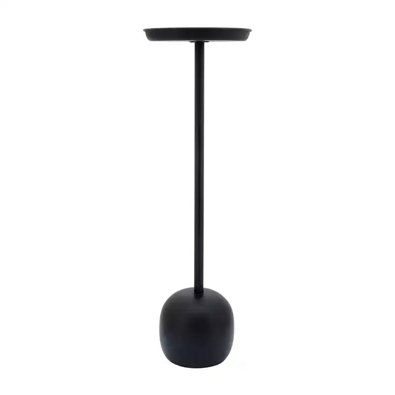 Table d'appoint élégante, table de chevet ou petit support de table pour la décoration intérieure - Table de nuit en métal avec plateau rond pour la décoration de chambre à coucher ou de salon - 26 noir