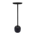 Table d'appoint élégante, table de chevet ou petit support de table pour la décoration intérieure - Table de nuit en métal avec plateau rond pour la décoration de chambre à coucher ou de salon - 26 noir