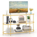 Costway 3-Tier TV Stand for TVs up to 65 with Tempered Glass Shelves TV Console Table