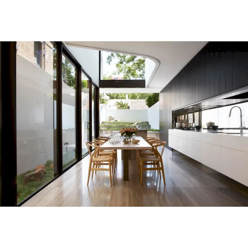 Lot de 2 chaises de salle à manger modernes en bois avec accoudoirs et assise en chanvre pour la maison, le restaurant, le bureau, la cuisine