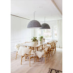 Lot de 2 chaises de salle à manger modernes en bois avec accoudoirs et assise en chanvre pour la maison, le restaurant, le bureau, la cuisine
