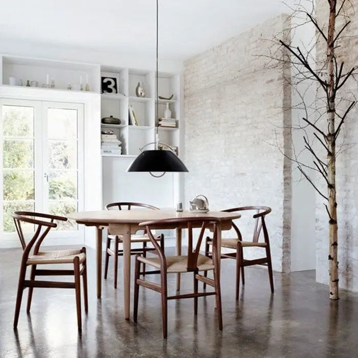 Lot de 2 chaises de salle à manger modernes en bois avec accoudoirs et assise en chanvre pour la maison, le restaurant, le bureau, la cuisine