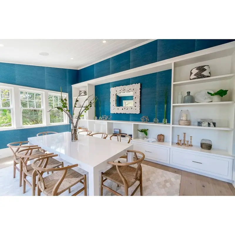 Lot de 2 chaises de salle à manger modernes en bois avec accoudoirs et assise en chanvre pour la maison, le restaurant, le bureau, la cuisine