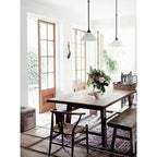 Lot de 2 chaises de salle à manger modernes en bois avec accoudoirs et assise en chanvre pour la maison, le restaurant, le bureau, la cuisine