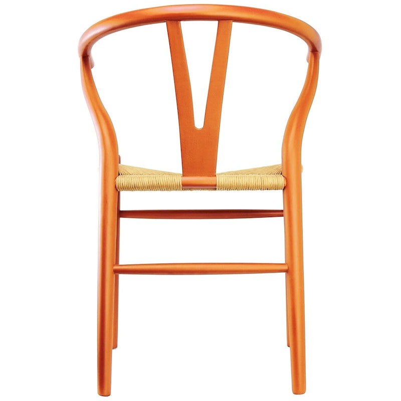 Lot de 2 chaises de salle à manger modernes en bois avec accoudoirs et assise en chanvre pour la maison, le restaurant, le bureau, la cuisine