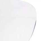 LeisureMod Oyster Chaises de salle à manger transparentes (lot de 2) - Empilables, dossier incurvé, avec pieds en acier inoxydable noir pour cuisine ou salle à manger
