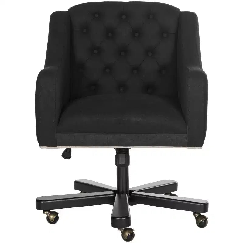Salazar Desk Chair - Black/Taupe - Safavieh