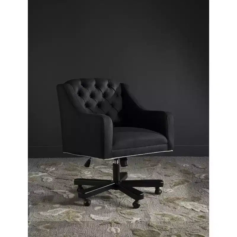 Chaise de bureau Salazar - Noir/Taupe - Safavieh