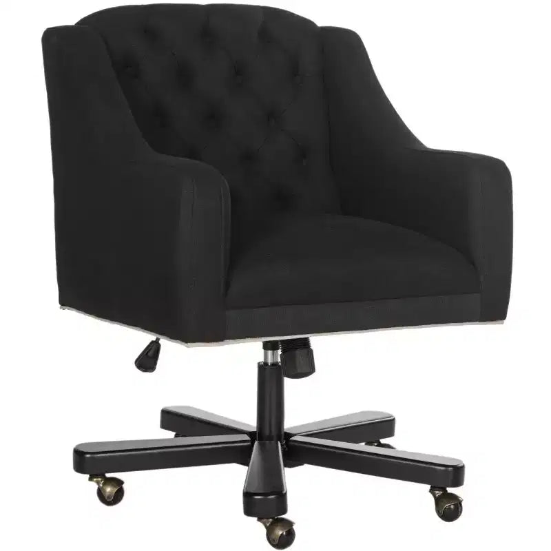 Chaise de bureau Salazar - Noir/Taupe - Safavieh
