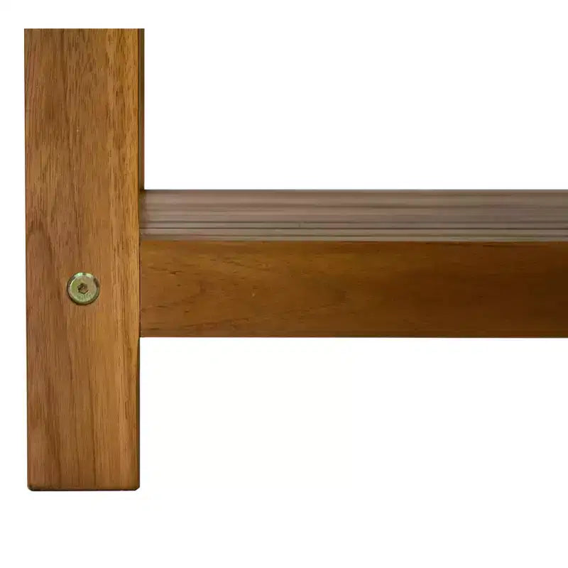 Banc de douche et de bain spa Nordic Teak 18 naturel avec étagère