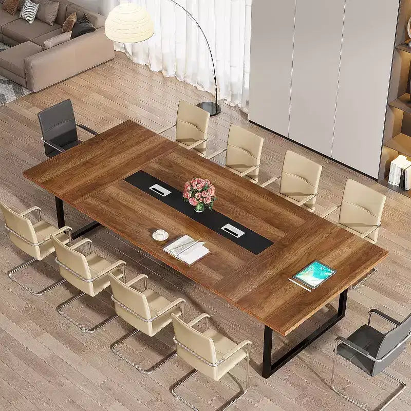 Table de conférence Lantine 8 pi pour 10 personnes pour réunions de bureau