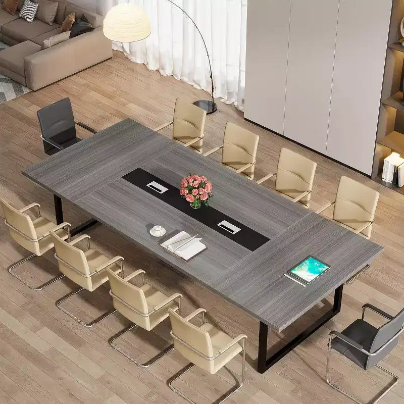 Table de conférence Lantine 8 pi pour 10 personnes pour réunions de bureau