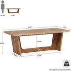 Bureau d'ordinateur de direction Lantine de 70,87 pouces avec piédestal en bois massif