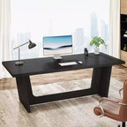 Bureau d'ordinateur de direction Lantine de 70,87 pouces avec piédestal en bois massif