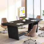 Bureau d'ordinateur de direction Lantine de 70,87 pouces avec piédestal en bois massif