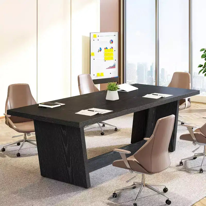 Bureau d'ordinateur de direction Lantine de 70,87 pouces avec piédestal en bois massif