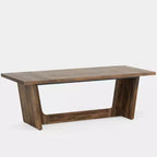 Lantine 70.87-Inch Executive Computer Desk with Solid Wooden Pedestal
