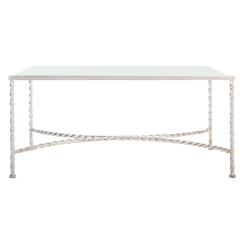 SAFAVIEH Couture Sedighe Table basse en verre - 40 L x 24 P x 18 H - 40L x 24P x 18H
