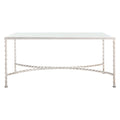 SAFAVIEH Couture Sedighe Table basse en verre - 40 L x 24 P x 18 H - 40L x 24P x 18H