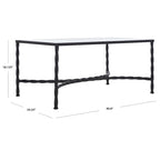 SAFAVIEH Couture Sedighe Table basse en verre - 40 L x 24 P x 18 H - 40L x 24P x 18H